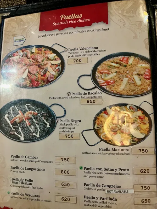 Alba Westgate Alabang menu