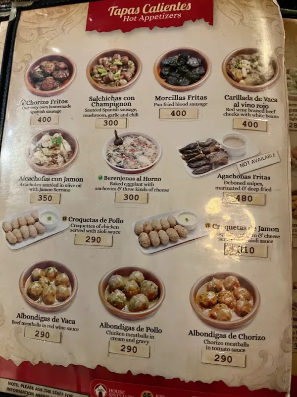 Alba Westgate Alabang menu