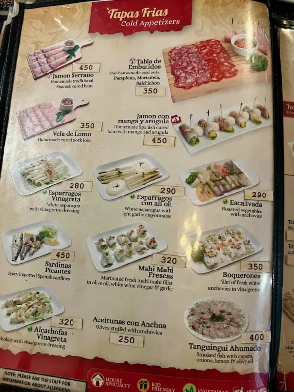 Alba Westgate Alabang menu