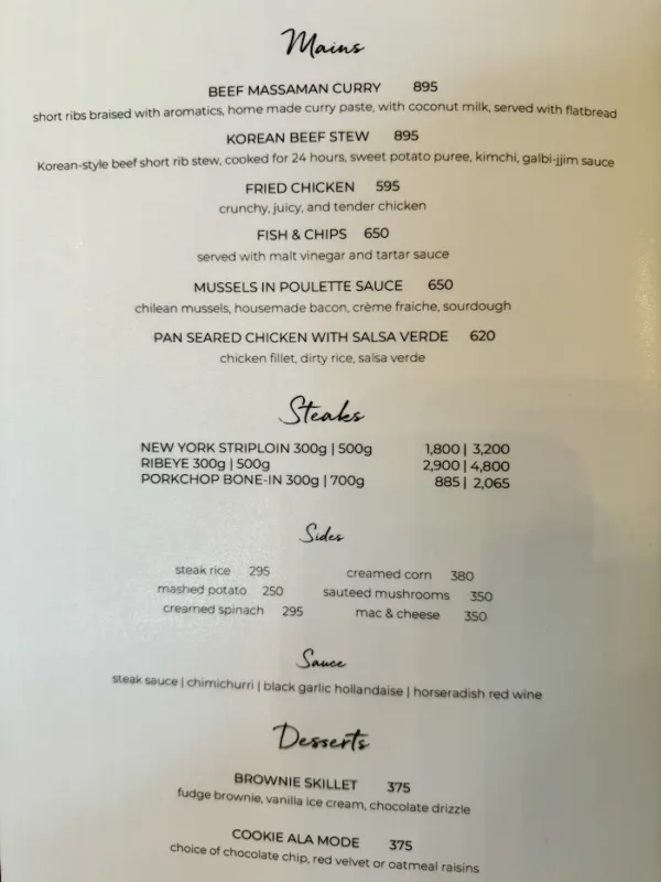 Forresta Cafe Menu